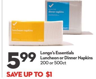 Longo's Longo's essentials luncheon or dinner napkins offer