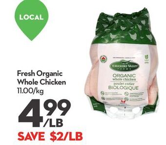 Longo's Fresh organic whole chicken offer