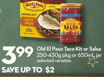 Longo's Old el paso taco kit or salsa offer
