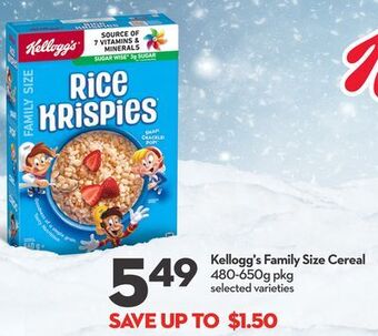 Longo's Kellogg's family size cereal offer