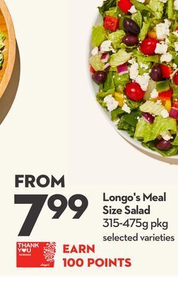 Longo's Longo's meal size salad offer
