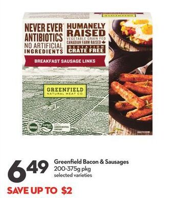 Longo's Greenfield bacon & sausages offer