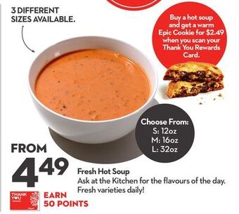 Longo's Fresh hot soup offer