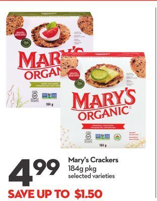 Longo's Mary's crackers offer