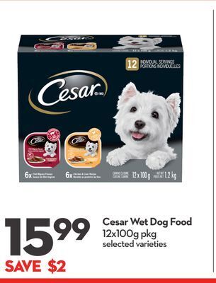 Longo's Cesar wet dog food offer