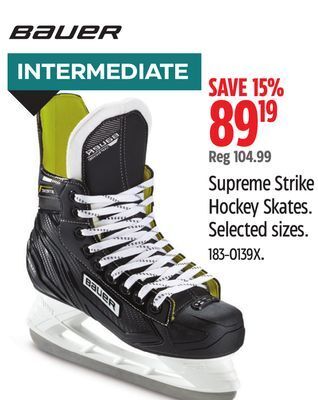 Canadian Tire Bauer supreme strike hockey skates offer