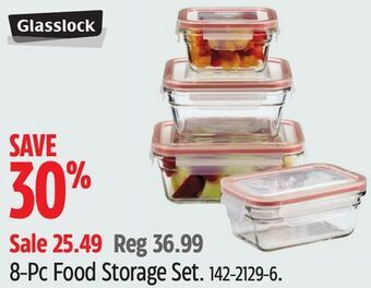 Canadian Tire Glasslock 8-pc food storage set offer