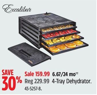 Canadian Tire Excalibur 4-tray dehydrator offer