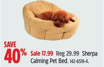 Canadian Tire Sherpa calming pet bed offer