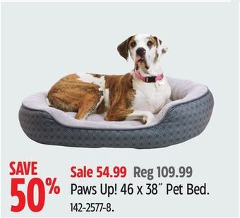 Canadian Tire Petco paws up! 46 x 38˝ pet bed offer