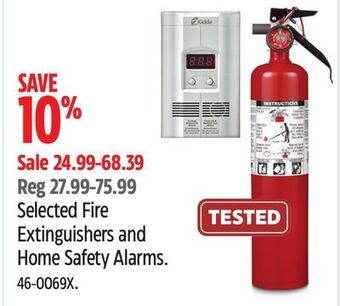 Canadian Tire Selected fire extinguishers and home safety alarms offer