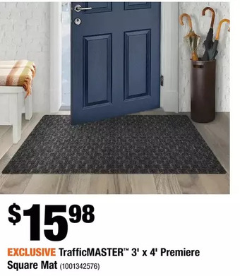 Home Depot Trafficmaster 3' x 4' premiere square mat offer