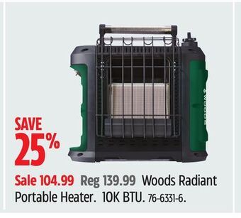 Canadian Tire Woods radiant portable heater offer