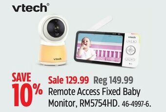 Canadian Tire Vtech remote access fixed baby monitor, rm5754hd offer