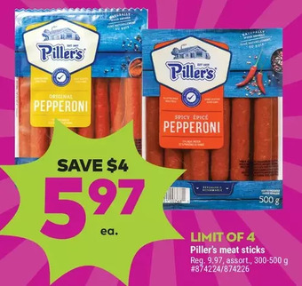 Giant Tiger Piller's meat sticks offer