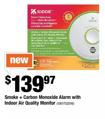 Home Depot Smoke + carbon monoxide alarm with indoor air quality monitor offer