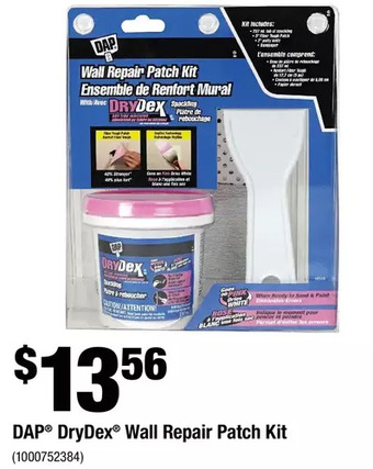 Home Depot Dap drydex wall repair patch kit offer