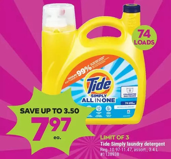 Giant Tiger Tide simply laundry detergent offer