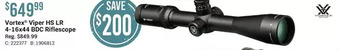 Cabela's Vortex viper hs lr 4-16x44 bdc riflescope offer