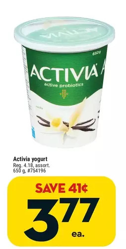 Giant Tiger Activia yogurt offer