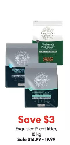 Petsmart Exquisicat® cat litter, 18 kg offer