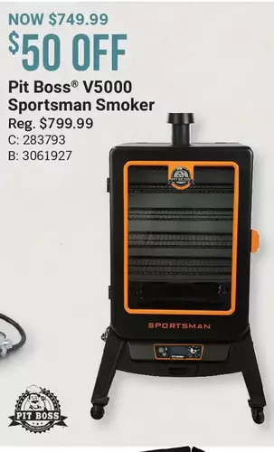 Cabela's Pit boss v5000 sportsman smoker offer