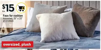 Giant Tiger Faux fur cushion offer