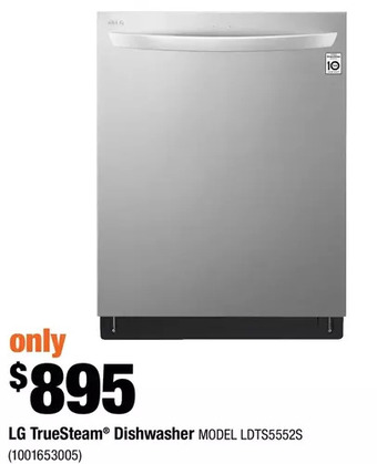 Home Depot Lg truesteam dishwasher offer
