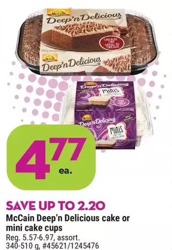 Giant Tiger Mccain deep'n delicious cake offer