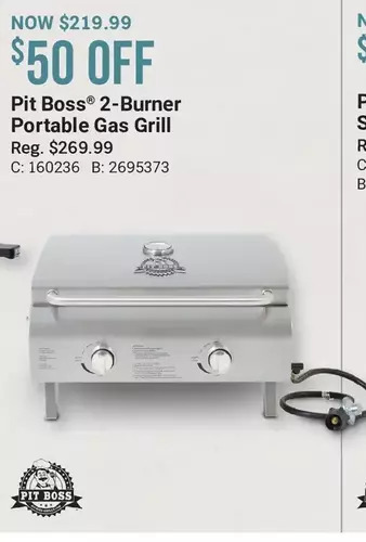 Cabela's Pit boss 2-burner portable gas grill offer