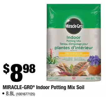 Home Depot Miracle-gro indoor potting mix soil offer