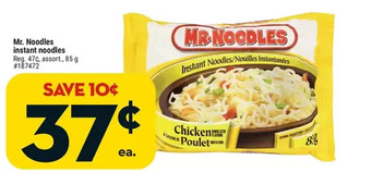 Giant Tiger Mr. noodles instant noodles offer