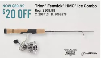 Bass Pro Trion fenwick hmg ice combo offer