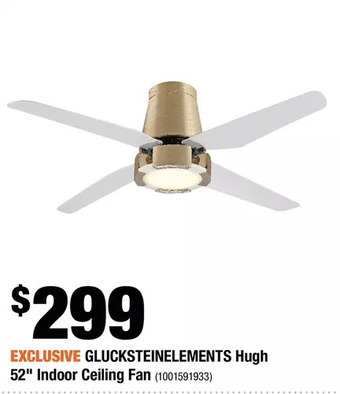 Home Depot Glucksteinelements hugh 52" indoor ceiling fan offer