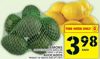 Food Basics Lemons | avocados offer