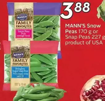Sobeys Mann's snow peas or snap peas offer