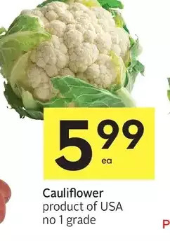 Foodland Cauliflower offer
