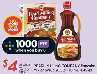 Sobeys Pearl milling company pancake mix or syrup offer