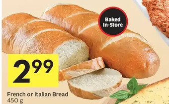 Foodland French or italian bread offer