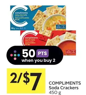 Foodland Compliments soda crackers offer