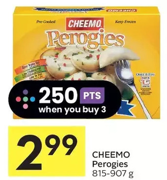 Foodland Cheemo perogies offer