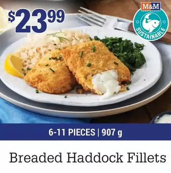 M & M Food Market Breaded haddock fillets offer