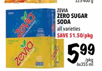 Farm Boy Zevia zero sugar soda offer
