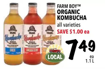 Farm Boy Farm boy organic kombucha offer