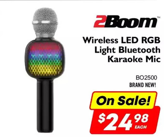 Factory Direct 2boom wireless led rgb light bluetooth karaoke mic offer