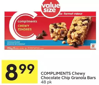 Foodland Compliments chewy chocolate chip granola bars offer