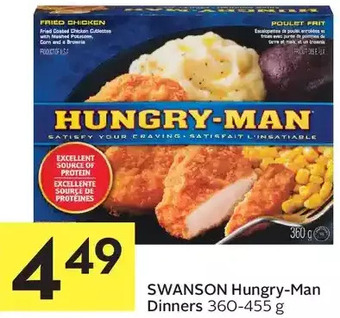 Foodland Swanson hungry-man dinners offer