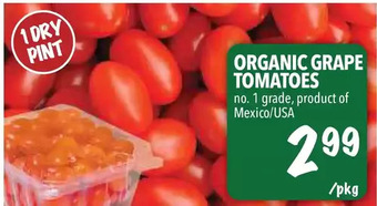 Farm Boy Organic grape tomatoes offer