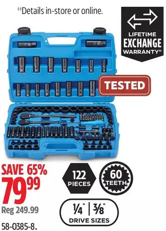 Canadian Tire Mastercraft general use socket sets offer