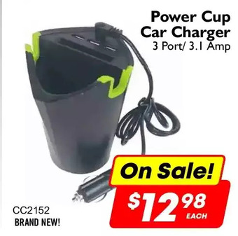 Factory Direct Power cup car charger offer
